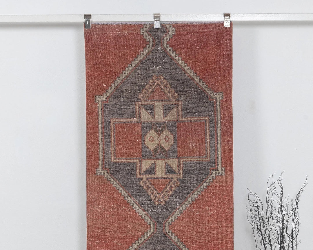 Multicolor Turkish Oushak Rug 2'9" x 11'6" Hand-Knotted | No. VR97700