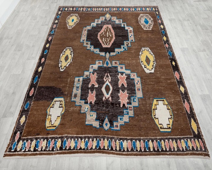 Multicolor Turkish Oushak Rug 9'2" x 12'4" Hand-Knotted | No. VR97714