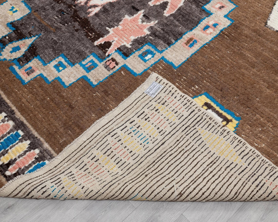 Multicolor Turkish Oushak Rug 9'2" x 12'4" Hand-Knotted | No. VR97714
