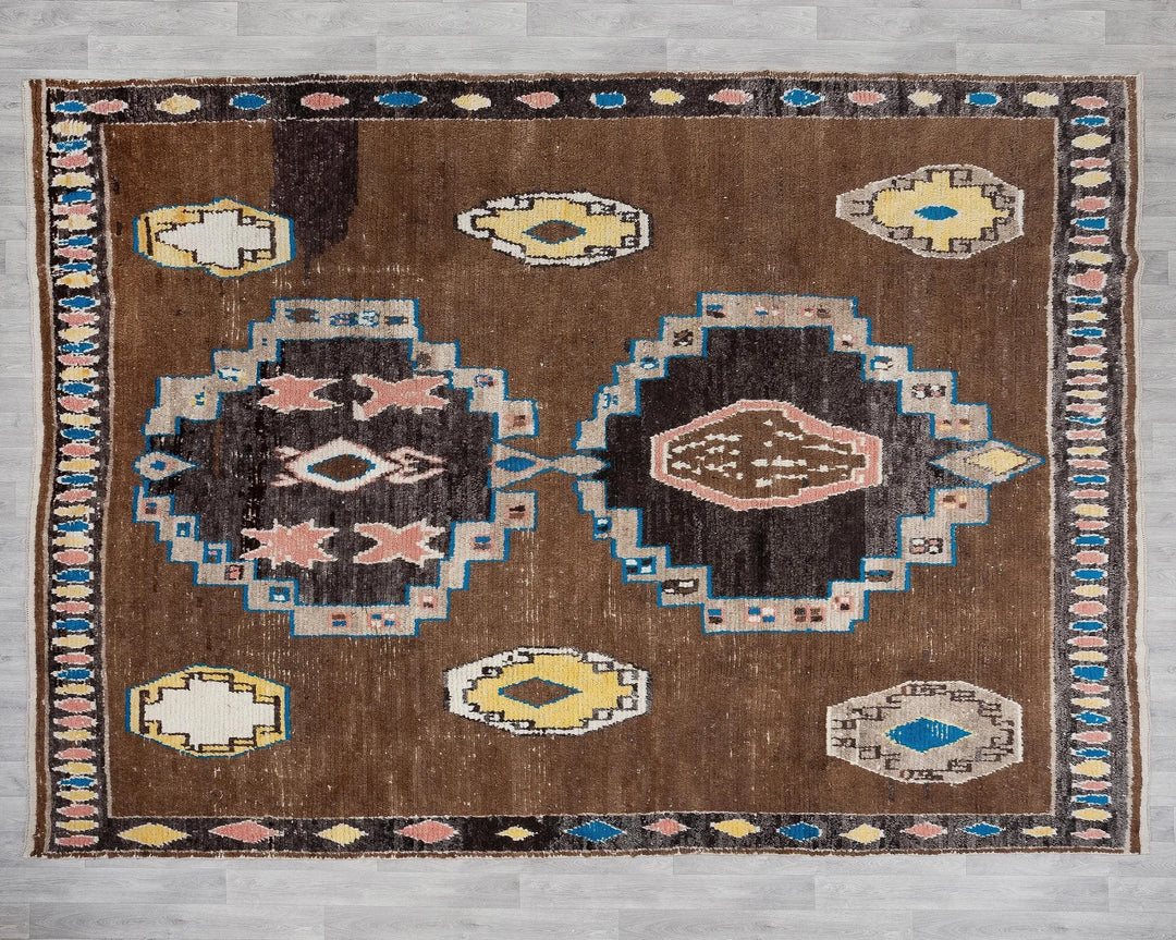 Multicolor Turkish Oushak Rug 9'2" x 12'4" Hand-Knotted | No. VR97714