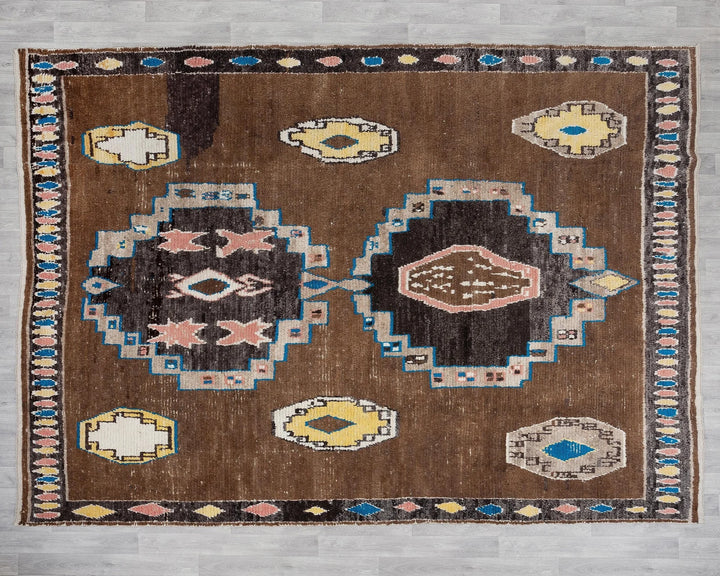 Multicolor Turkish Oushak Rug 9'2" x 12'4" Hand-Knotted | No. VR97714