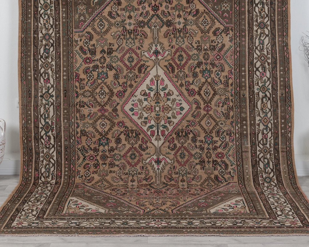 Multicolor Turkish Oushak Rug 6'11" x 9'8" Hand-Knotted | No. VR97727