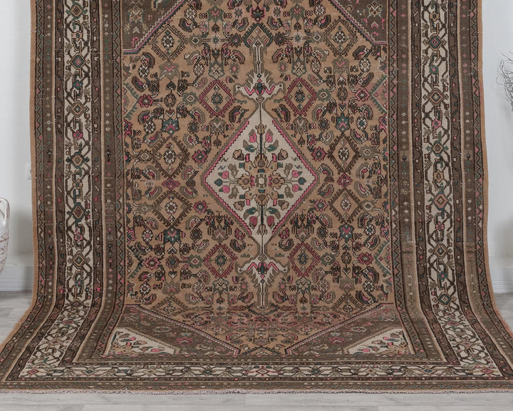 Multicolor Turkish Oushak Rug 6'11" x 9'8" Hand-Knotted | No. VR97727