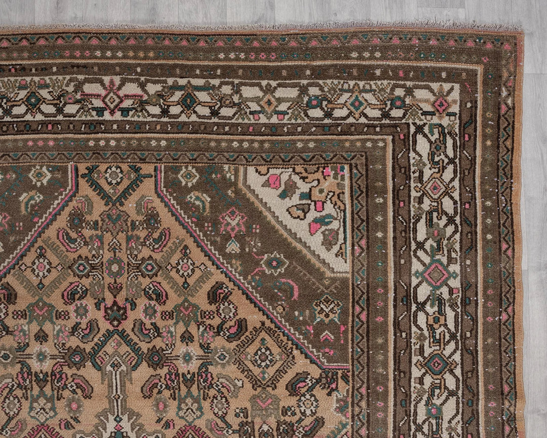 Multicolor Turkish Oushak Rug 6'11" x 9'8" Hand-Knotted | No. VR97727