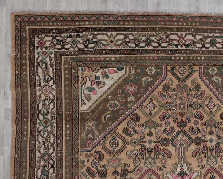 Multicolor Turkish Oushak Rug 6'11" x 9'8" Hand-Knotted | No. VR97727