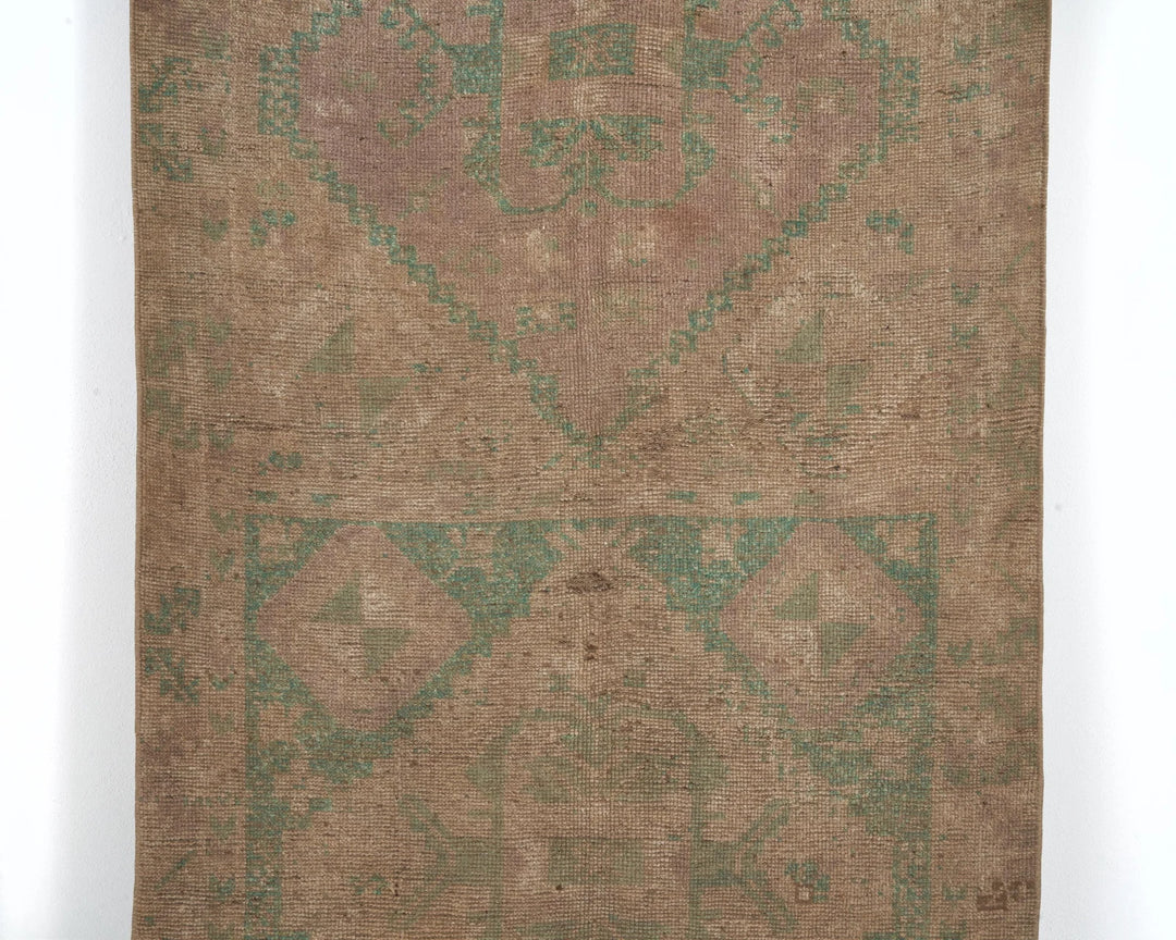 Multicolor Turkish Oushak Rug 4' 2" x 9' 8" Hand-Knotted | No. VR97914