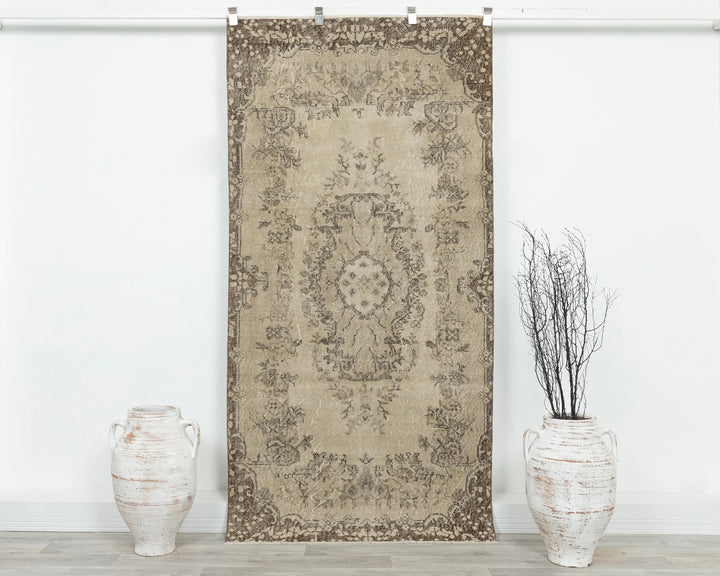 Multicolor Turkish Oushak Rug 3'6" x 6'11" Hand-Knotted | No. VR98084