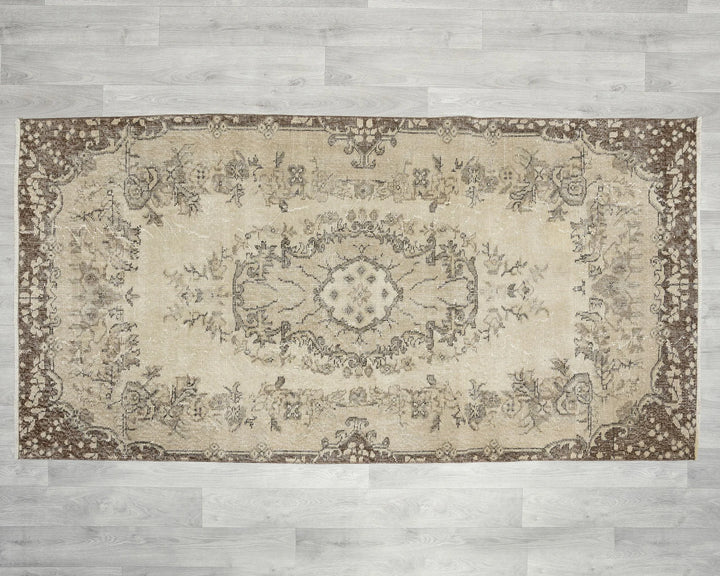Multicolor Turkish Oushak Rug 3'6" x 6'11" Hand-Knotted | No. VR98084