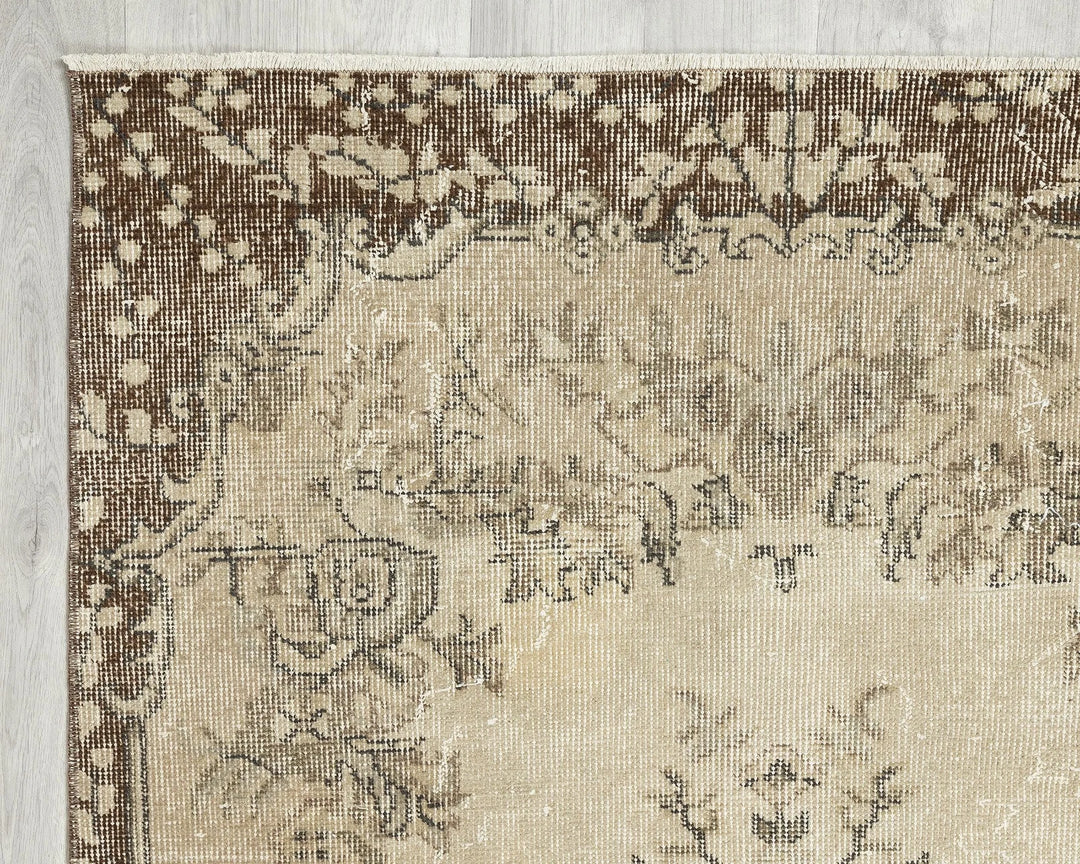 Multicolor Turkish Oushak Rug 3'6" x 6'11" Hand-Knotted | No. VR98084