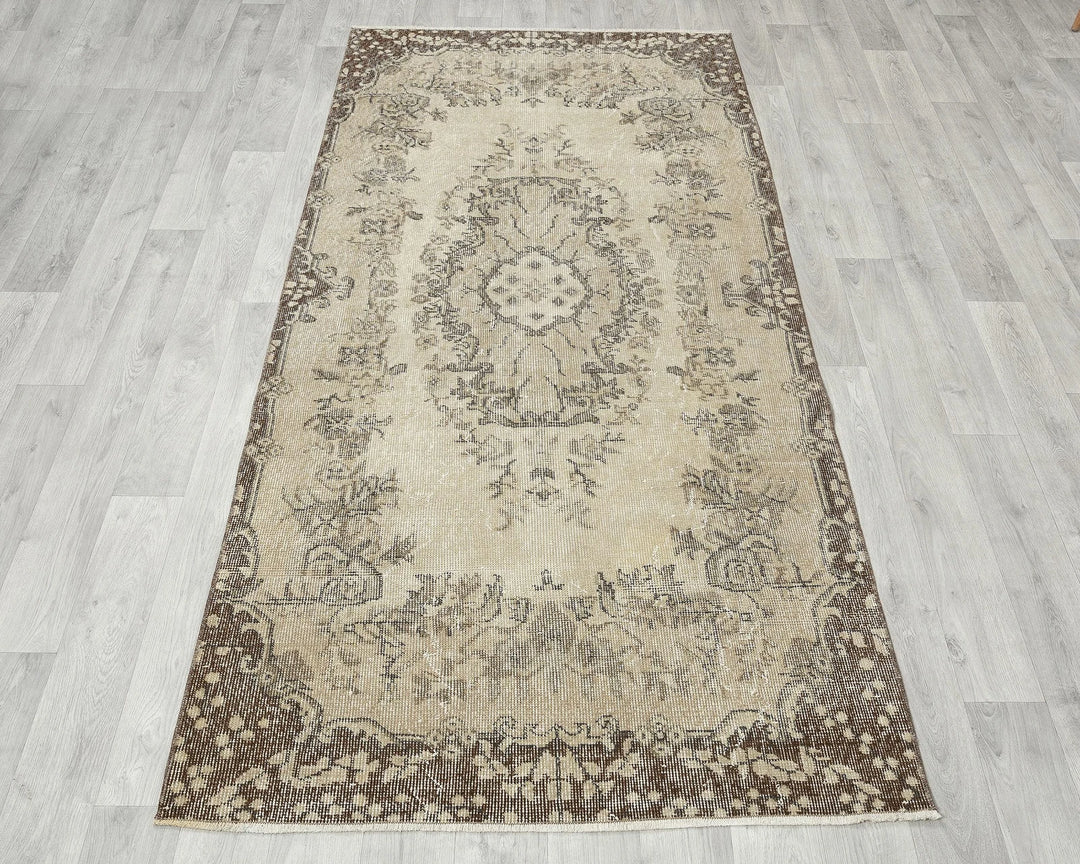 Multicolor Turkish Oushak Rug 3'6" x 6'11" Hand-Knotted | No. VR98084