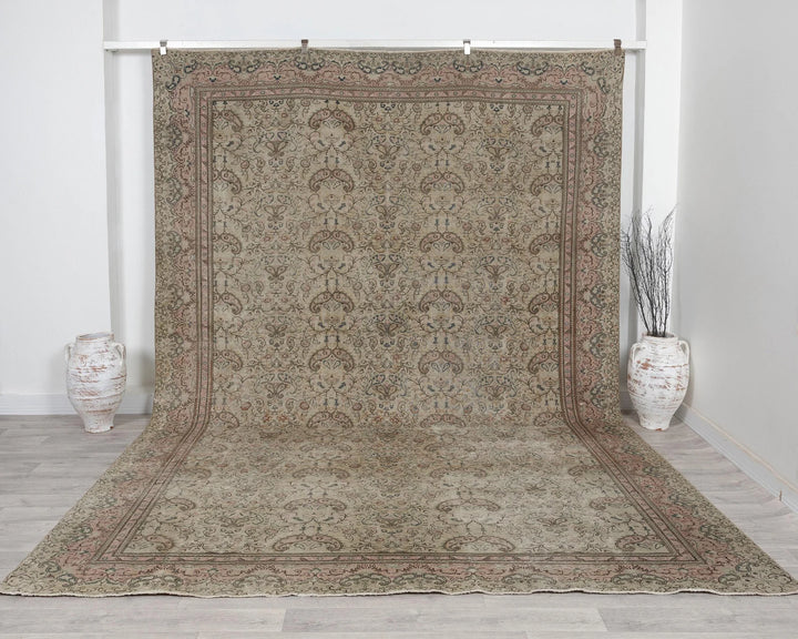 Multicolor Turkish Oushak Rug 8'10" x 12'4" Hand-Knotted | No. VR98142