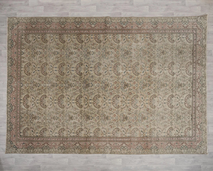 Multicolor Turkish Oushak Rug 8'10" x 12'4" Hand-Knotted | No. VR98142