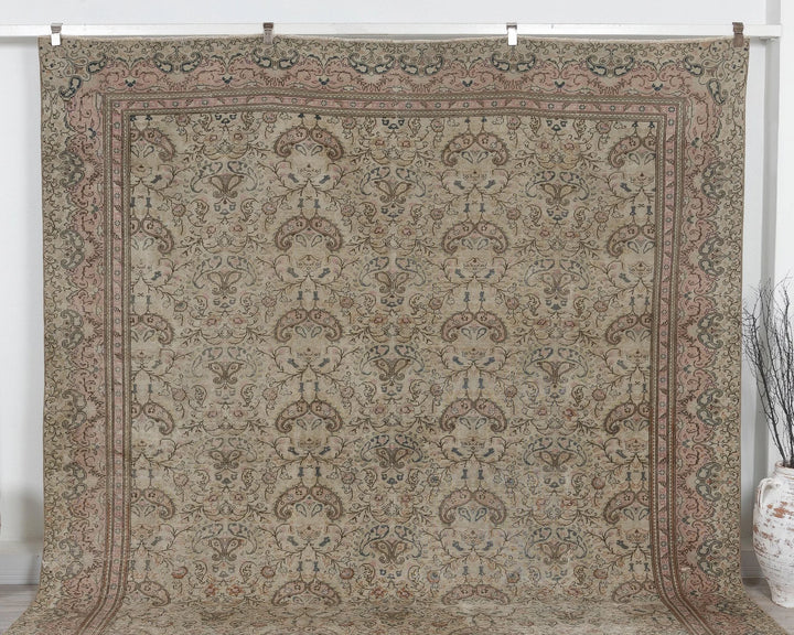 Multicolor Turkish Oushak Rug 8'10" x 12'4" Hand-Knotted | No. VR98142