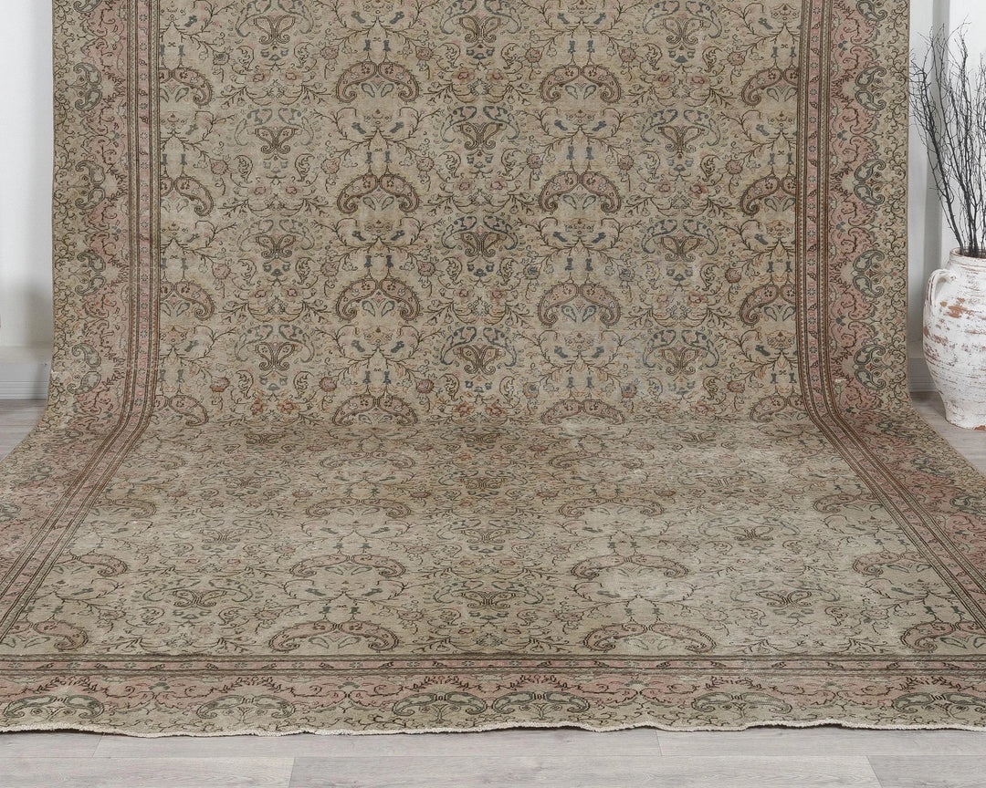 Multicolor Turkish Oushak Rug 8'10" x 12'4" Hand-Knotted | No. VR98142