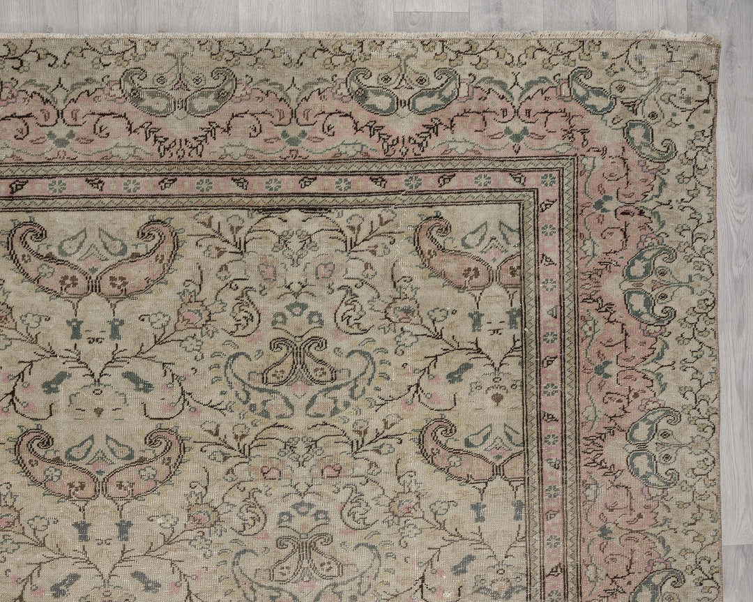 Multicolor Turkish Oushak Rug 8'10" x 12'4" Hand-Knotted | No. VR98142