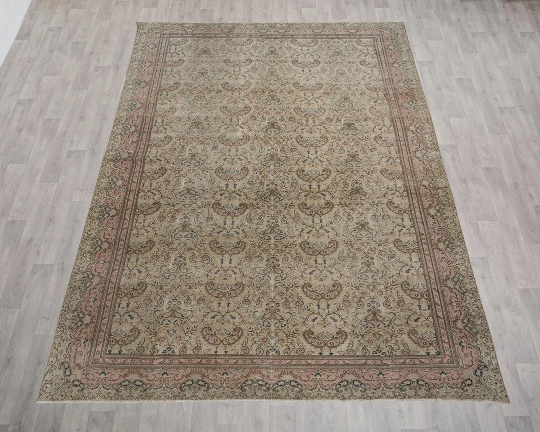 Multicolor Turkish Oushak Rug 8'10" x 12'4" Hand-Knotted | No. VR98142