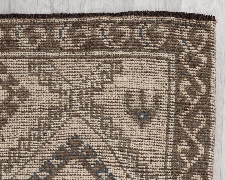 Multicolor Turkish Oushak Rug 3'11" x 9'5" Hand-Knotted | No. VR98194