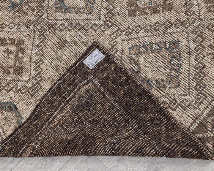 Multicolor Turkish Oushak Rug 3'11" x 9'5" Hand-Knotted | No. VR98194