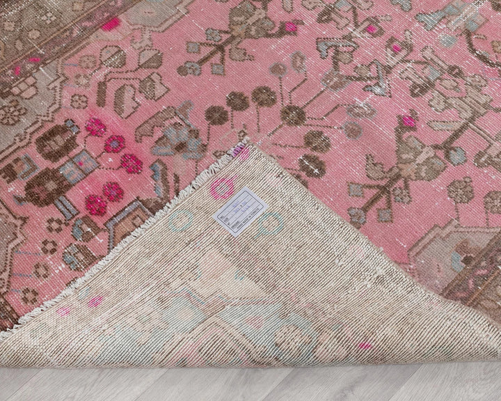 Pink Turkish Oushak Rug 3' 8" x 13' Hand-Knotted | No. VR98259