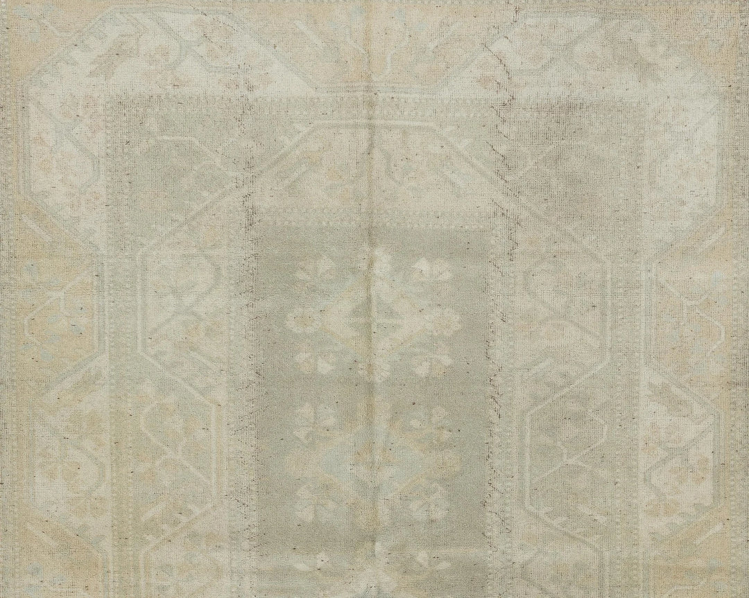 Beige Turkish Oushak Rug 5'5" x 9'6" Hand-Knotted | No. VR98399