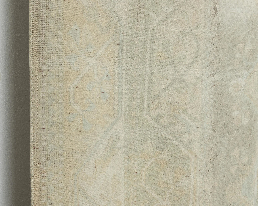 Beige Turkish Oushak Rug 5'5" x 9'6" Hand-Knotted | No. VR98399