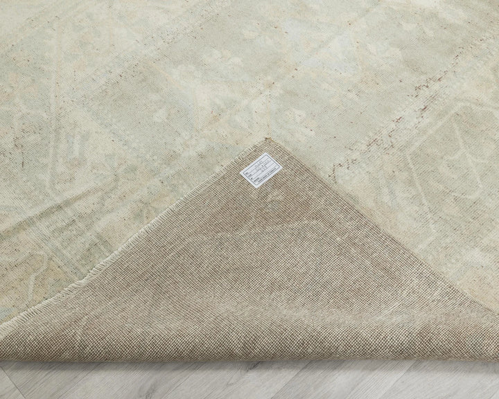 Beige Turkish Oushak Rug 5'5" x 9'6" Hand-Knotted | No. VR98399