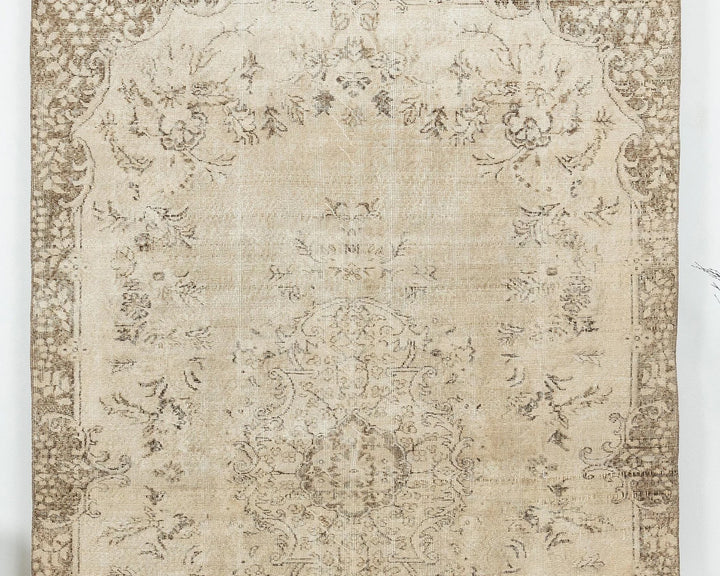 Multicolor Turkish Oushak Rug 6'1" x 9'10" Hand-Knotted | No. VR98465