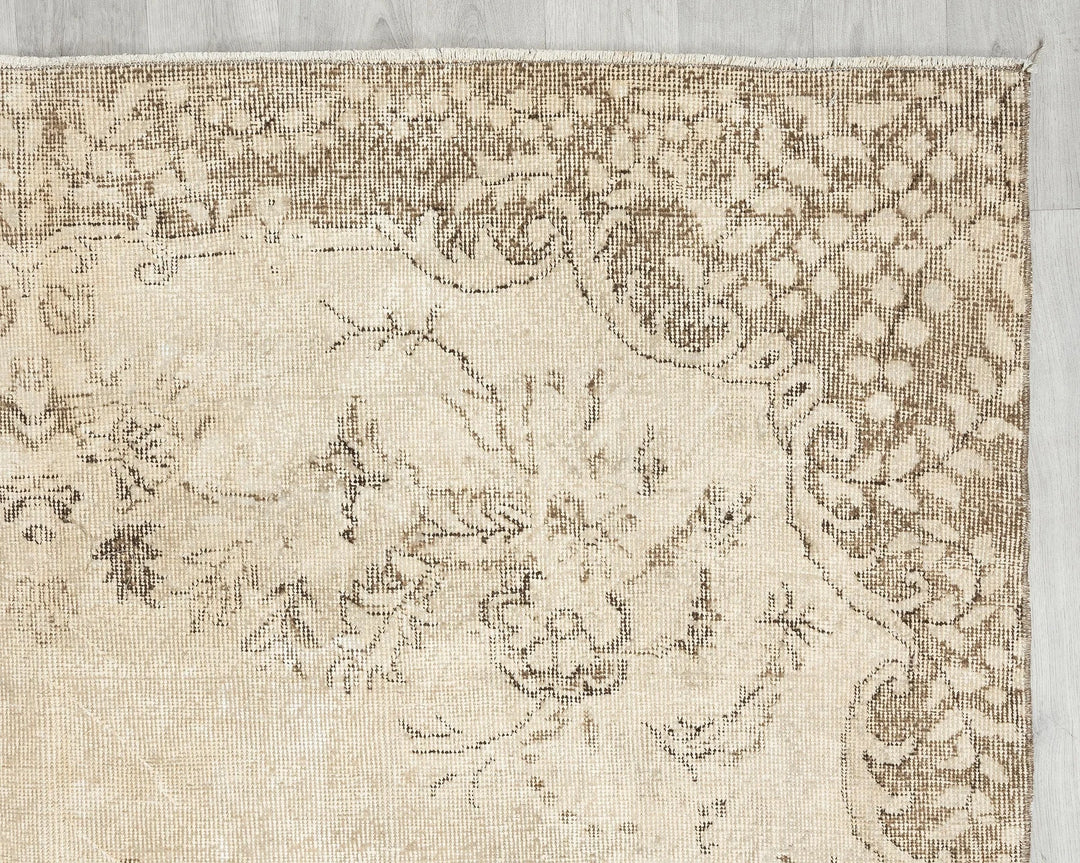 Multicolor Turkish Oushak Rug 6'1" x 9'10" Hand-Knotted | No. VR98465