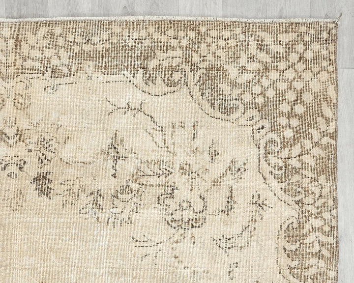 Multicolor Turkish Oushak Rug 6'1" x 9'10" Hand-Knotted | No. VR98465