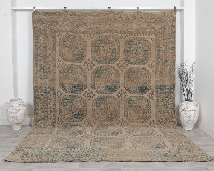 Multicolor Turkish Oushak Rug 8' 5" x 10' 7" Hand-Knotted | No. VR98701