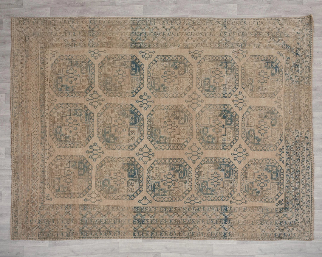 Multicolor Turkish Oushak Rug 8' 5" x 10' 7" Hand-Knotted | No. VR98701