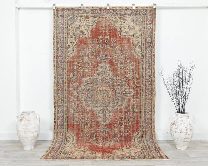 Multicolor Turkish Oushak Rug 5' 2" x 9' Hand-Knotted | No. VR98706