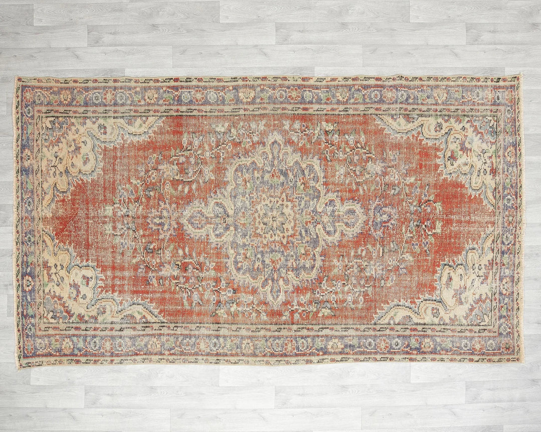 Multicolor Turkish Oushak Rug 5' 2" x 9' Hand-Knotted | No. VR98706