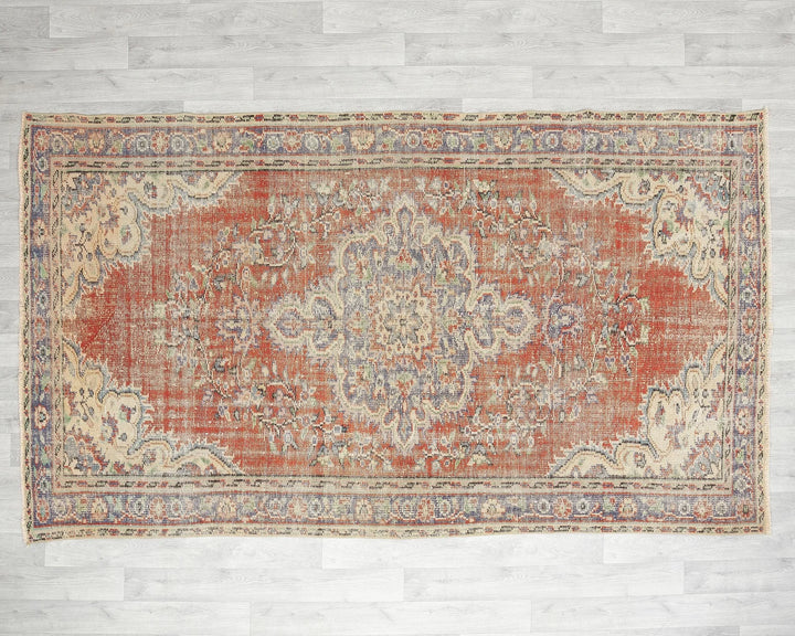 Multicolor Turkish Oushak Rug 5' 2" x 9' Hand-Knotted | No. VR98706