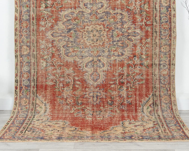 Multicolor Turkish Oushak Rug 5' 2" x 9' Hand-Knotted | No. VR98706