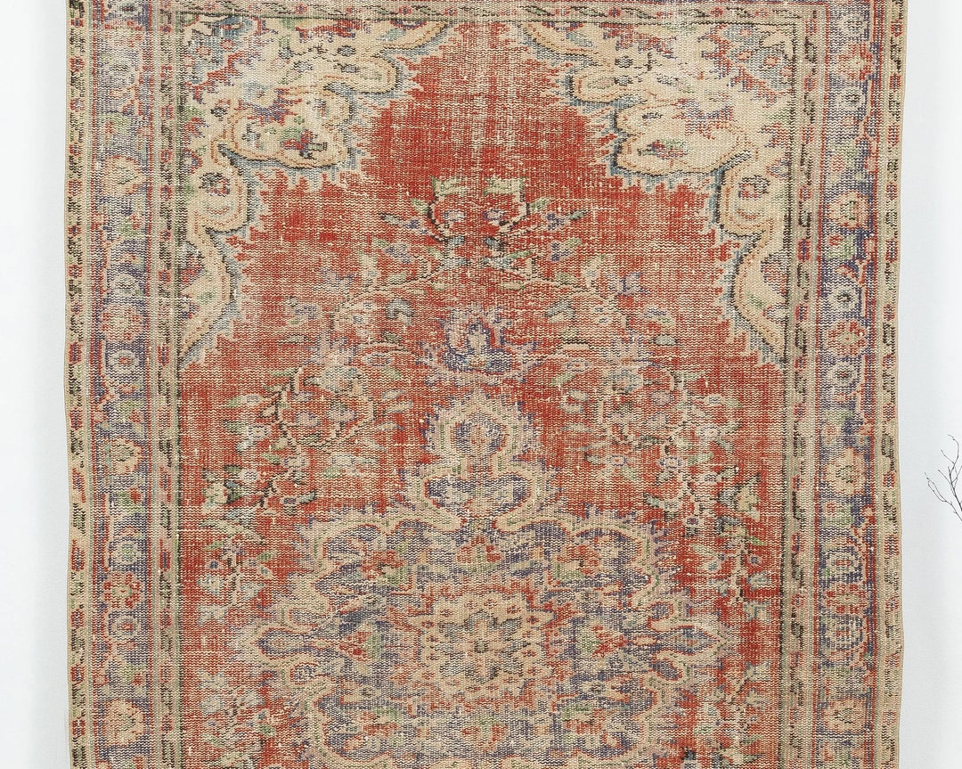 Multicolor Turkish Oushak Rug 5' 2" x 9' Hand-Knotted | No. VR98706