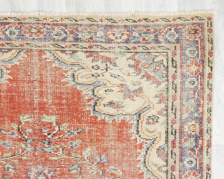 Multicolor Turkish Oushak Rug 5' 2" x 9' Hand-Knotted | No. VR98706