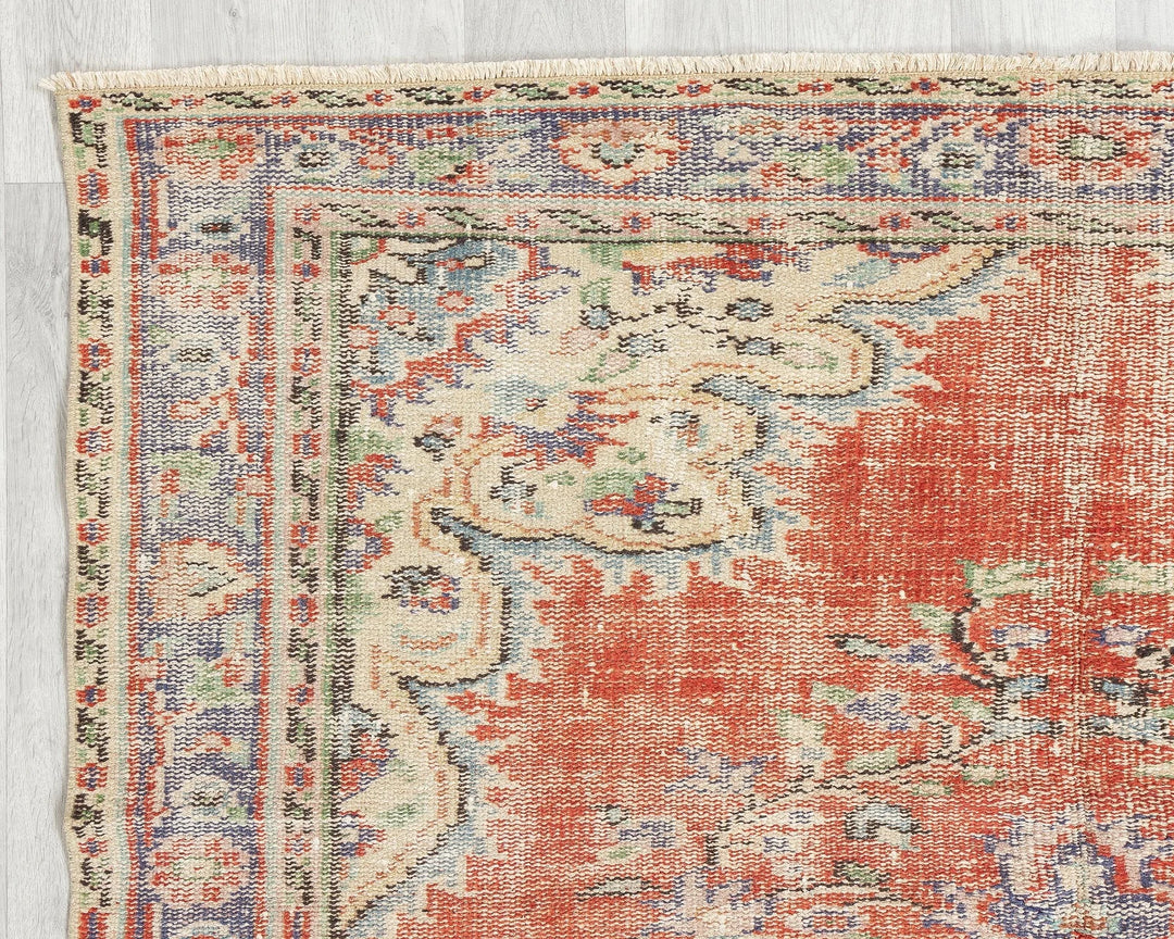 Multicolor Turkish Oushak Rug 5' 2" x 9' Hand-Knotted | No. VR98706