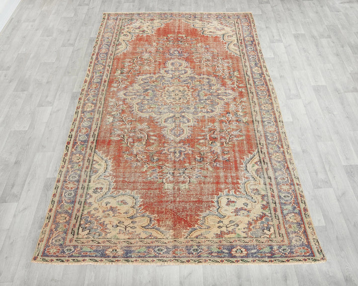 Multicolor Turkish Oushak Rug 5' 2" x 9' Hand-Knotted | No. VR98706