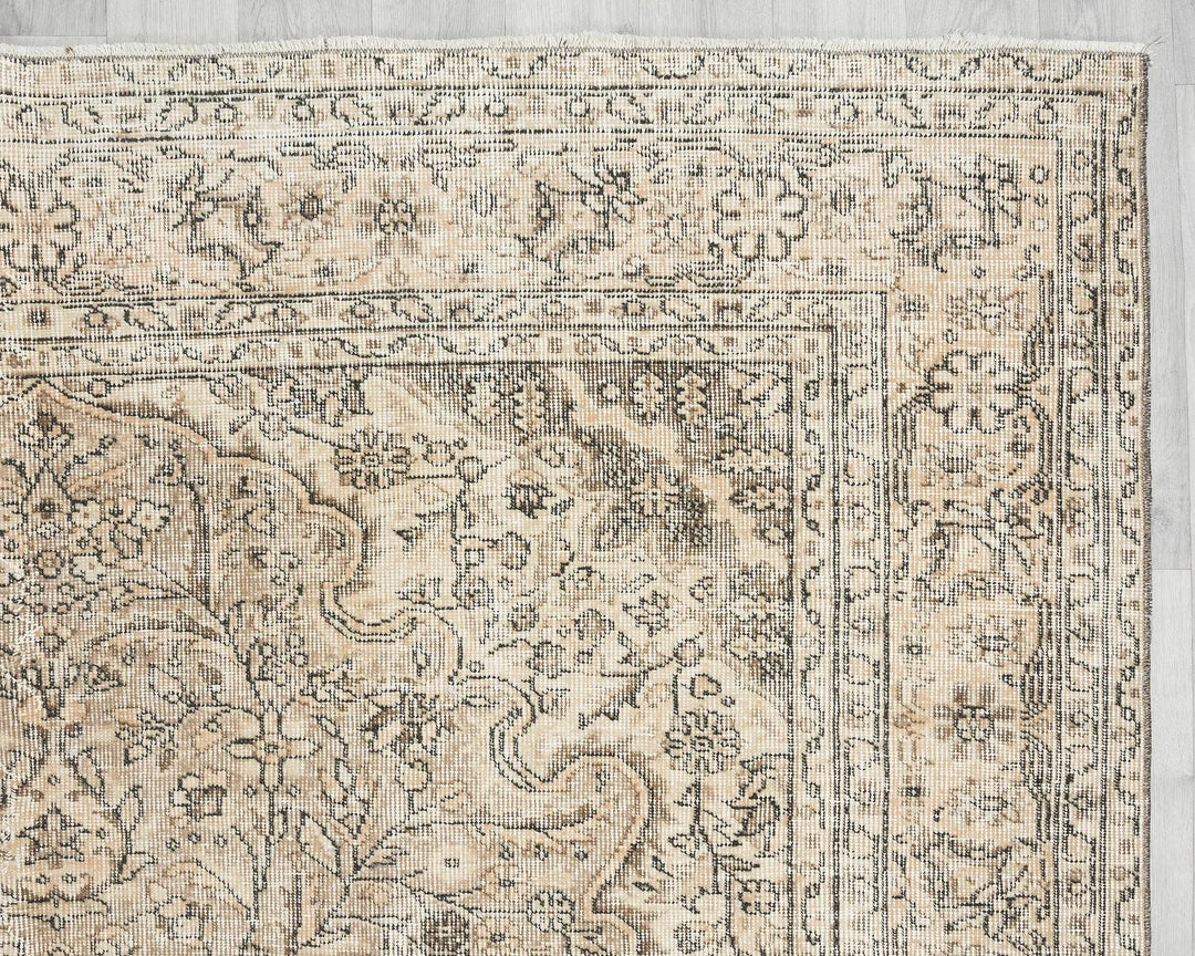 Multicolor Turkish Oushak Rug 6'8" x 9'2" Hand-Knotted | No. VR98771