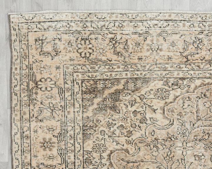 Multicolor Turkish Oushak Rug 6'8" x 9'2" Hand-Knotted | No. VR98771