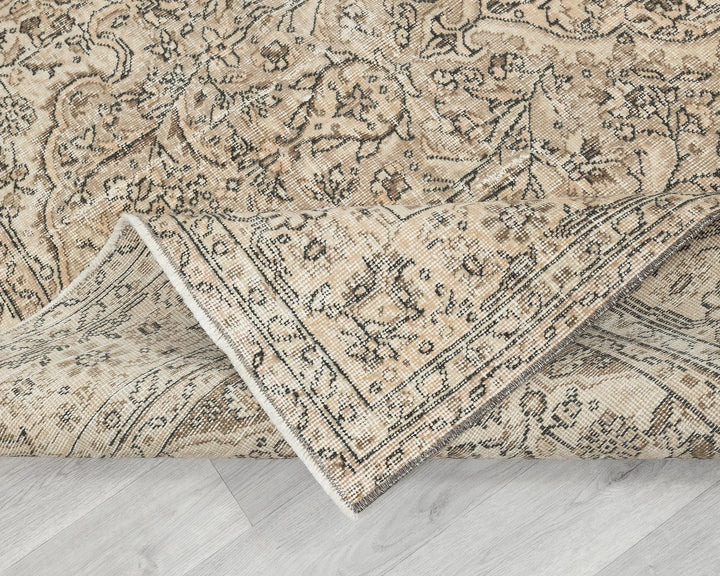 Multicolor Turkish Oushak Rug 6'8" x 9'2" Hand-Knotted | No. VR98771