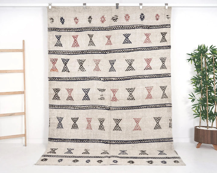 Multicolor Turkish Kilim Rug 6' x 9' Flat-Weave | No. VR98803