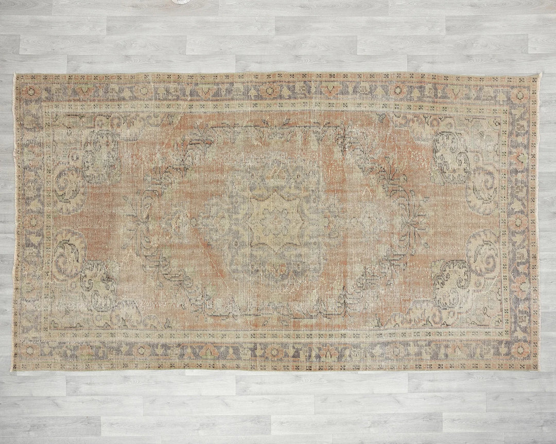 Multicolor Turkish Oushak Rug 6' x 9' 11" Hand-Knotted | No. VR99107