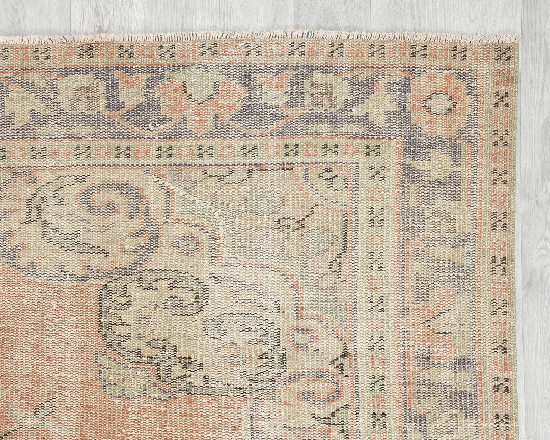 Multicolor Turkish Oushak Rug 6' x 9' 11" Hand-Knotted | No. VR99107