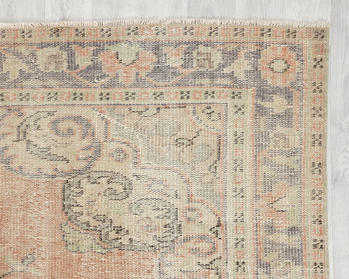 Multicolor Turkish Oushak Rug 6' x 9' 11" Hand-Knotted | No. VR99107
