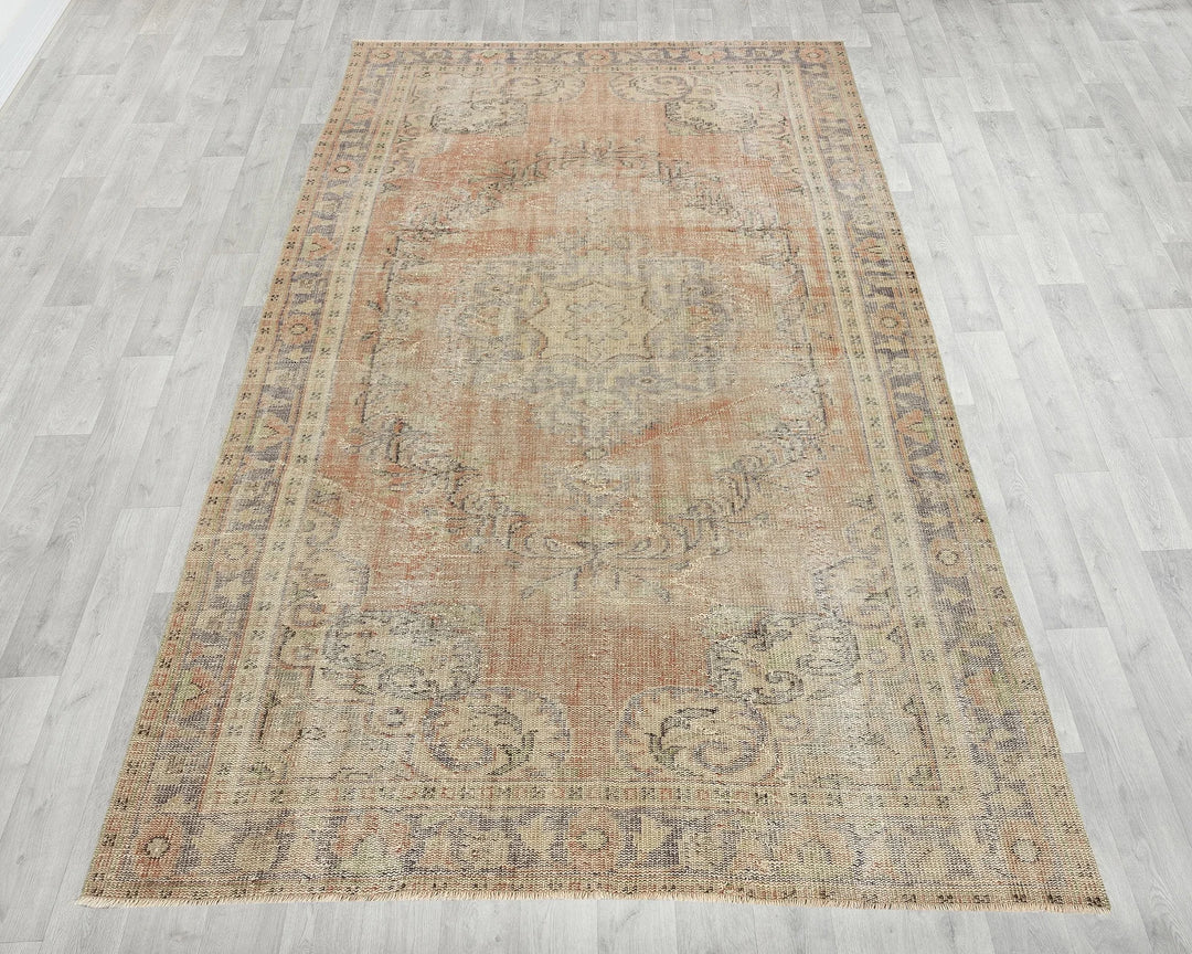 Multicolor Turkish Oushak Rug 6' x 9' 11" Hand-Knotted | No. VR99107