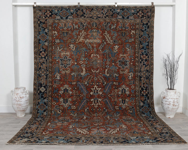 Multicolor Turkish Oushak Rug 7' 10" x 10' 8" Hand-Knotted | No. VR99177