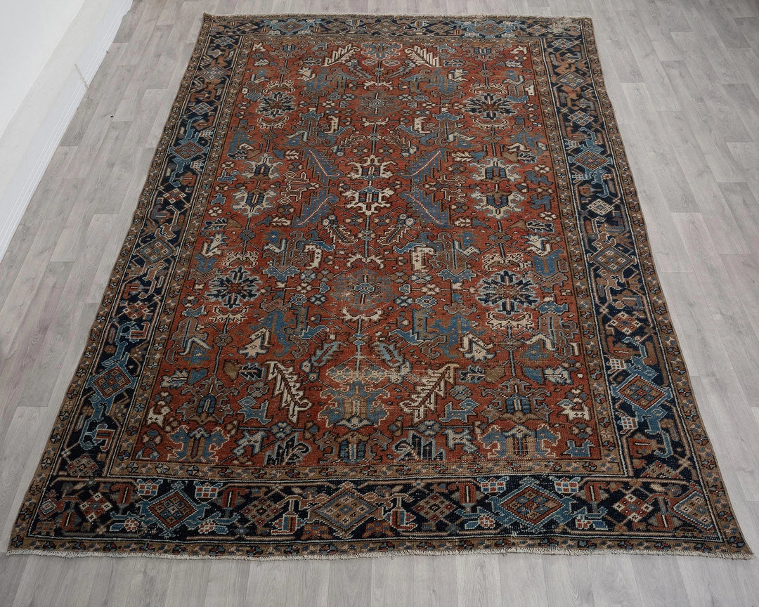 Multicolor Turkish Oushak Rug 7' 10" x 10' 8" Hand-Knotted | No. VR99177