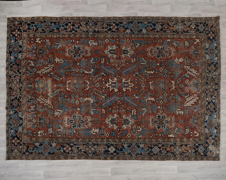 Multicolor Turkish Oushak Rug 7' 10" x 10' 8" Hand-Knotted | No. VR99177